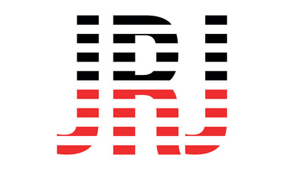 JRJ three initial letter iconic line negative space minimal logo design vector template. monogram, abstract, wordmark, business, typography, minimalist, brand, company, flat, modern, unique, simple