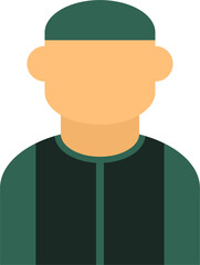vector illustration of a Muslim