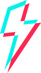 lightning glitch icon vector. icon, symbol, logo