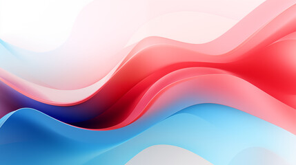Abstract Colorful Wave Background Illustration with Vector Design Elements, red and blue gradient, shapes focus - obrazy, fototapety, plakaty