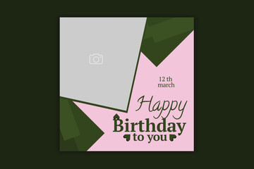 birthday social media birthday invitation card 