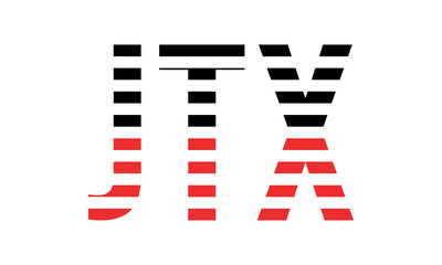 JTX three initial letter iconic line negative space minimal logo design vector template. monogram, abstract, wordmark, business, typography, minimalist, brand, company, flat, modern, unique, simple