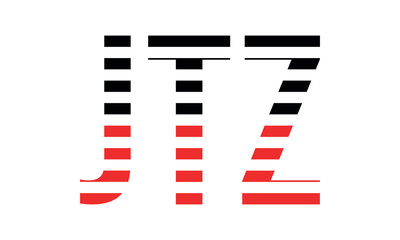 JTZ three initial letter iconic line negative space minimal logo design vector template. monogram, abstract, wordmark, business, typography, minimalist, brand, company, flat, modern, unique, simple