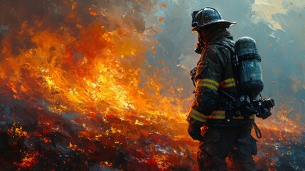 Fototapeta premium Solitude in the Flames
