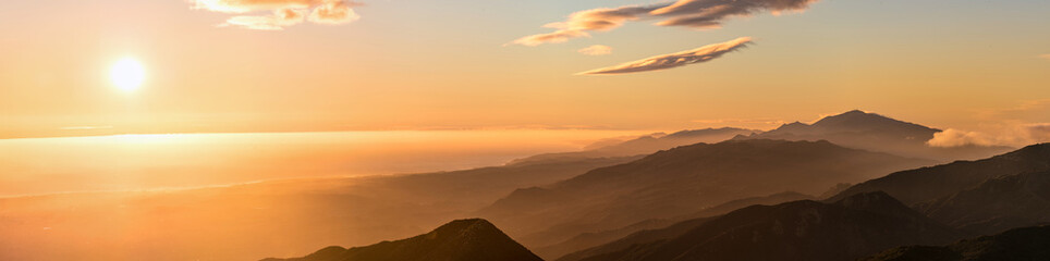 Santa Barbara Mountains, Summit, Fog - obrazy, fototapety, plakaty
