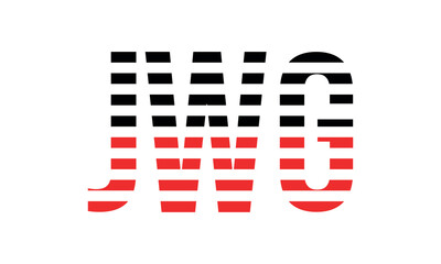 JWG three initial letter iconic line negative space minimal logo design vector template. monogram, abstract, wordmark, business, typography, minimalist, brand, company, flat, modern, unique, simple