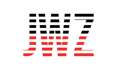 JWZ three initial letter iconic line negative space minimal logo design vector template. monogram, abstract, wordmark, business, typography, minimalist, brand, company, flat, modern, unique, simple