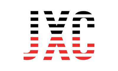 JXC three initial letter iconic line negative space minimal logo design vector template. monogram, abstract, wordmark, business, typography, minimalist, brand, company, flat, modern, unique, simple