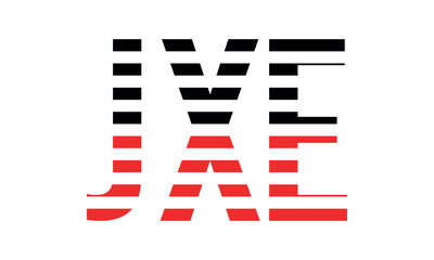 JXE three initial letter iconic line negative space minimal logo design vector template. monogram, abstract, wordmark, business, typography, minimalist, brand, company, flat, modern, unique, simple