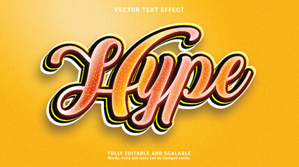 vector hype word colorful typography vector