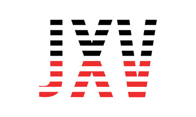 JXV three initial letter iconic line negative space minimal logo design vector template. monogram, abstract, wordmark, business, typography, minimalist, brand, company, flat, modern, unique, simple