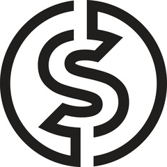 dollar coin and monochrome sketch outline of money of USA. Vector currency, business and commerce, payment and profit symbol of economy and financial. 