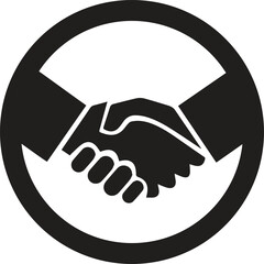 Business handshake / contract agreement flat vector icon for apps and websites