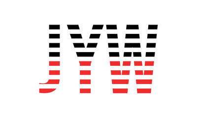 JYW three initial letter iconic line negative space minimal logo design vector template. monogram, abstract, wordmark, business, typography, minimalist, brand, company, flat, modern, unique, simple