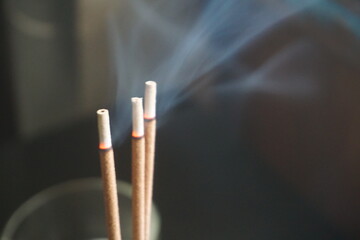 incense sticks with smoke