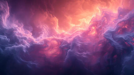 Colorful Cloud Filled With Pink and Purple Clouds