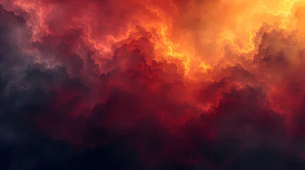 Fototapeten Red and Yellow Cloud in the Sky © Daniel