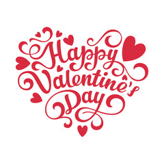 Happy Valentine's Day on 14 February. Valentine's Day vector illustration, poster, flyer, social media post, icon, sign/symbol, or logo.