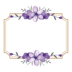 Decorative Floral Foliage Ornament for Wedding Invitation