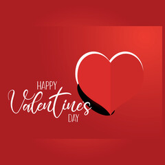 Happy Valentine's Day on 14 February. Valentine's Day vector illustration, poster, flyer, social media post, icon, sign/symbol, or logo.