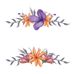 Decorative Floral Foliage Ornament for Wedding Invitation