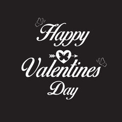 Happy Valentine's Day on 14 February. Valentine's Day vector illustration, poster, flyer, social media post, icon, sign/symbol, or logo.