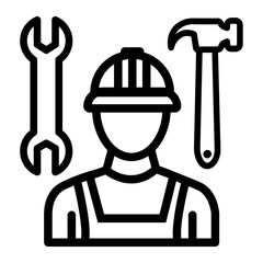 construction icon. Construction worker icon