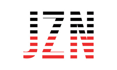 JZN three initial letter iconic line negative space minimal logo design vector template. monogram, abstract, wordmark, business, typography, minimalist, brand, company, flat, modern, unique, simple