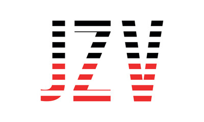 JZV three initial letter iconic line negative space minimal logo design vector template. monogram, abstract, wordmark, business, typography, minimalist, brand, company, flat, modern, unique, simple