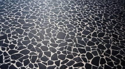Seamless terrazzo floor Beautiful black terrazzo stone texture background The surface of the terrazzo floor Seamless abstract background