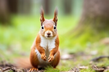 Cute squirrel on white background