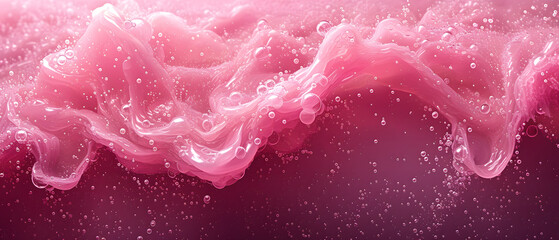 Close Up of Pink Substance on Black Background