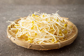 Bean sprouts on a colander	