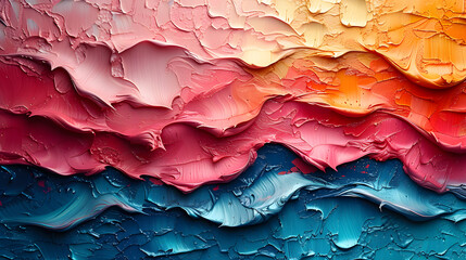 Close Up of Colorful Painting With Water Droplets
