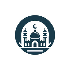 mosque islam moslem logo vector illustration template design