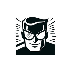 amazing superhero logo vector illustration template design