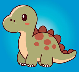 Cute dinosaur illustration, pattern, vector, for backgrounds, children's fabric textures