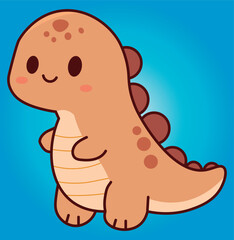Cute dinosaur illustration, pattern, vector, for backgrounds, children's fabric textures