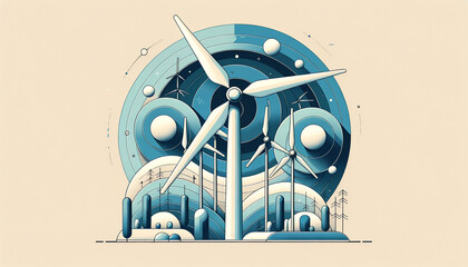 Dynamic Wind Turbines: Merging 2D and 3D Elements for Clean Energy