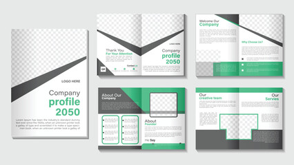 8 page company profile brochure design