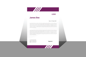 Letterhead Layout with colorful design 
