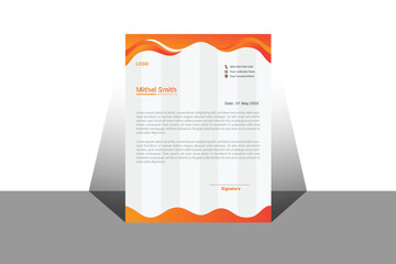 business letterhead design modern and abstract design