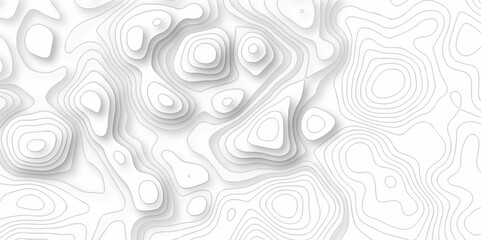 Fototapeta premium Abstract background with waves Geographic mountain relief. Abstract lines background. Contour maps. Vector illustration, Topo contour map on white background, Topographic contour lines.