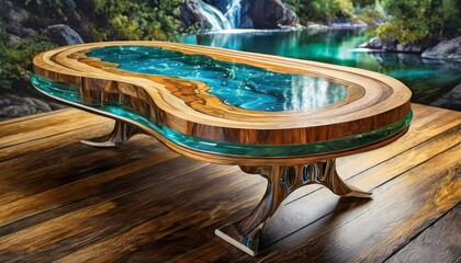 Bespoke Beauty: Handcrafted Epoxy River Table for a Personalized Touch"