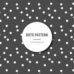 Fototapeta na wymiar Seamless Black White Polka Dots Pattern