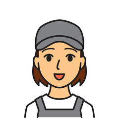 キャップをかぶった女性
