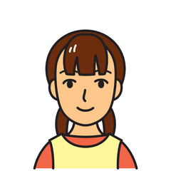 エプロン姿の女性
