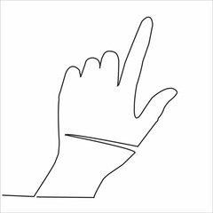 Continuous line drawing. palms vector illustration