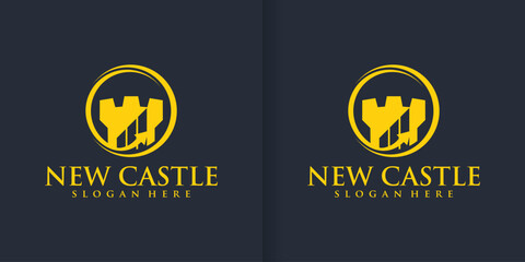 Inspirational collection of ancient castle logo designs with creative template concepts