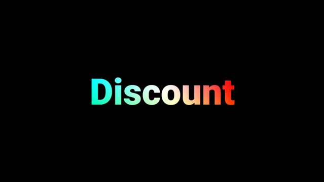 discount text animation